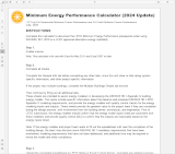 Minimum Energy Performance Calculator